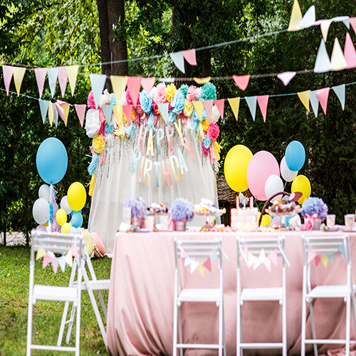 birthday party decor balloons